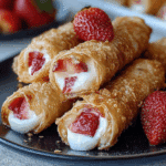 Strawberry Cheesecake Stuffed Eggrolls