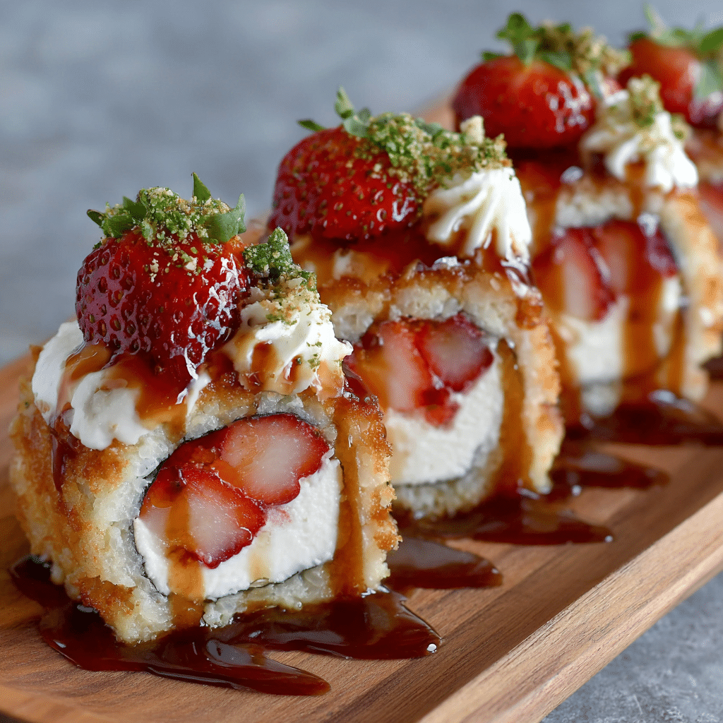 Strawberry Shortcake Cheesecake Sushi Rolls – A No-Bake Delight!