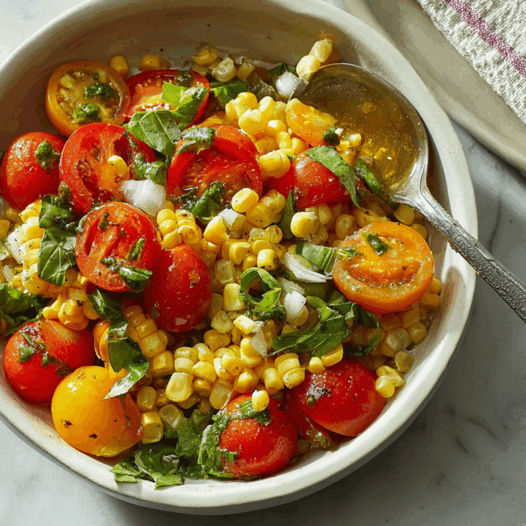 Summery Charred Corn Salad with Basil and Tomatoes