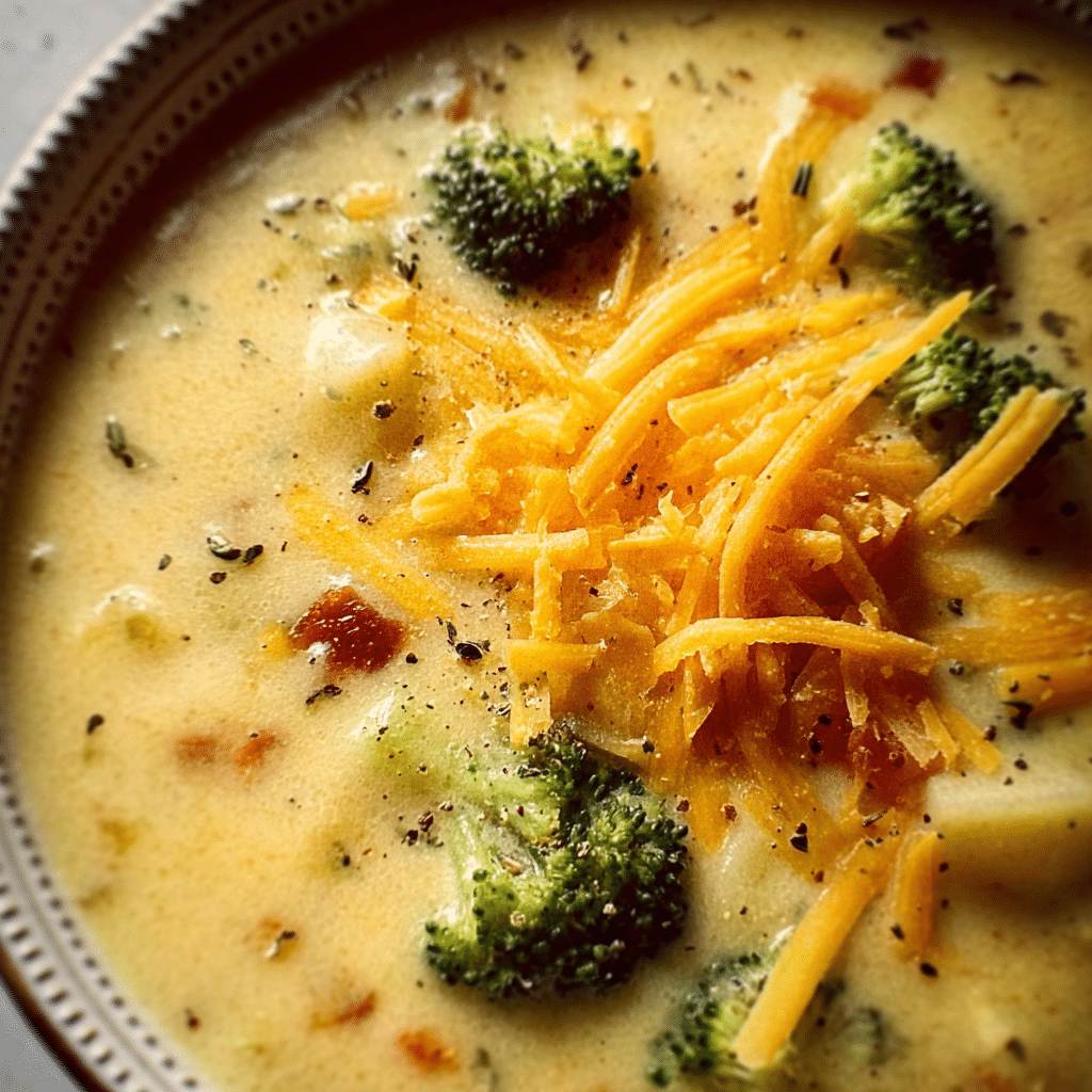 Crockpot Potato Broccoli Cheddar Soup