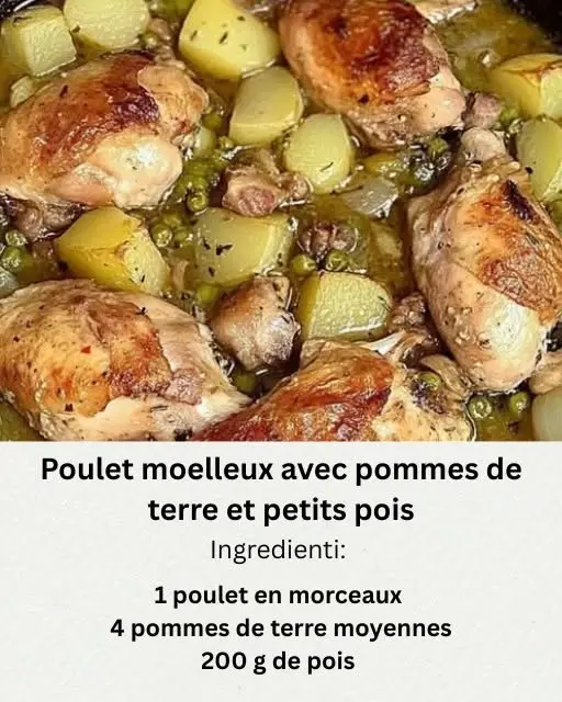 pollo con patate e piselli