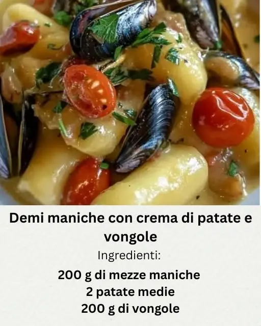pasta crema patate e vongole