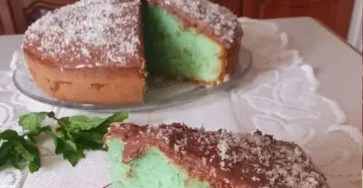 torta menta cocco e cioccolato