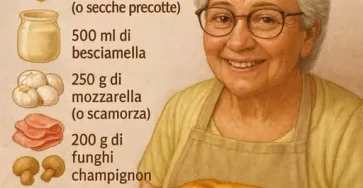 lasagna bianca prosciutto e mozzarella