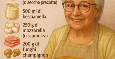 lasagna bianca prosciutto e mozzarella