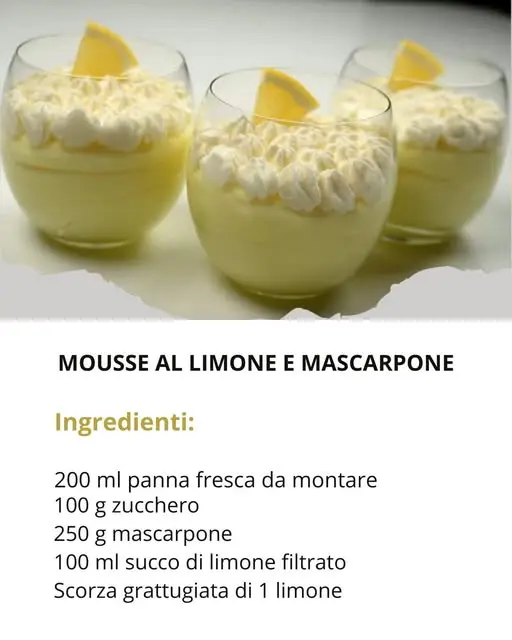 mousse al limone e mascarpone
