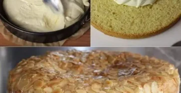 torta alle mandorle e crema