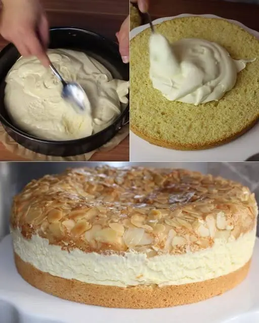 torta alle mandorle e crema