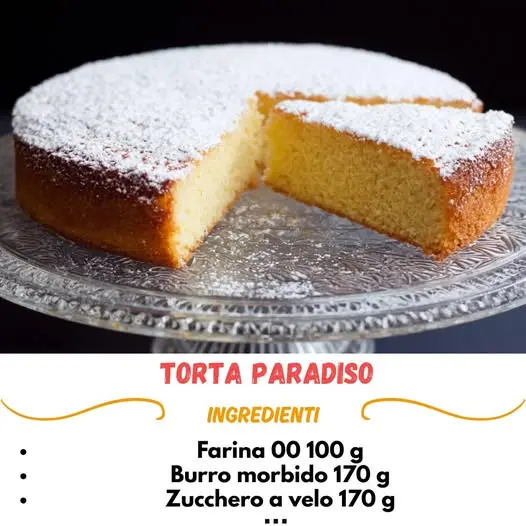 ricetta torta paradiso