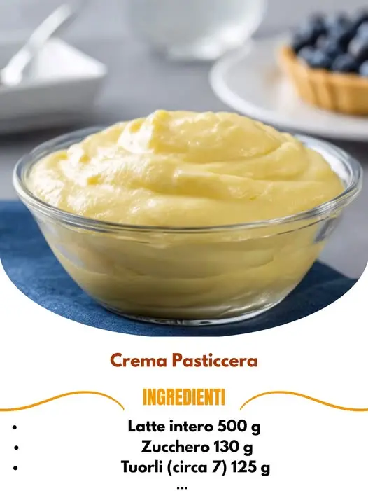 ricetta crema pasticcera