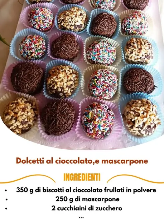dolcetti cioccolato e mascarpone