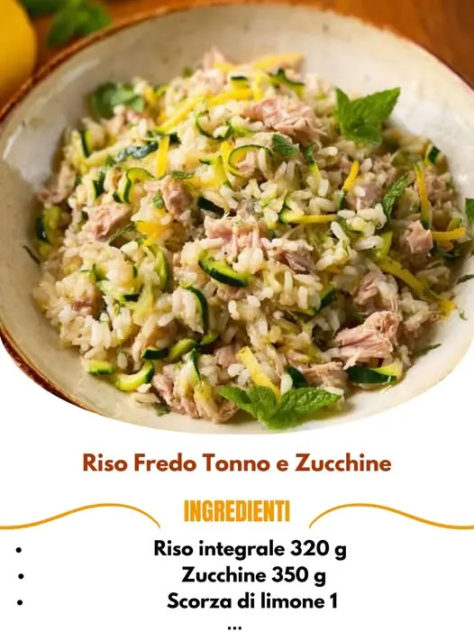 riso freddo tonno e zucchine