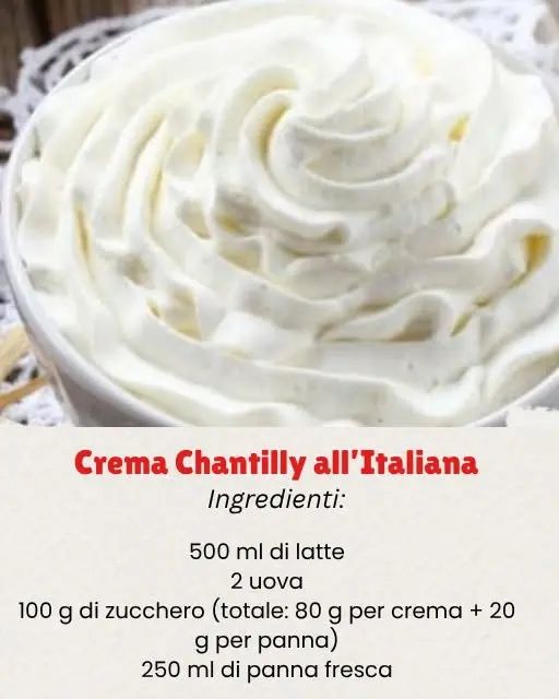 ricetta crema chantilly