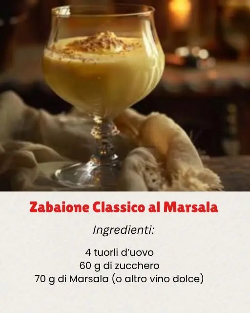 ricetta zabaione al marsala