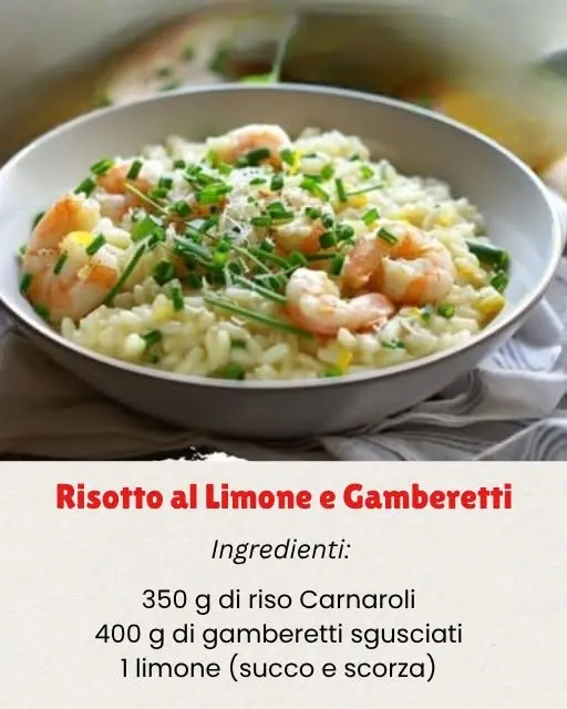 risotto limone e gamberetti