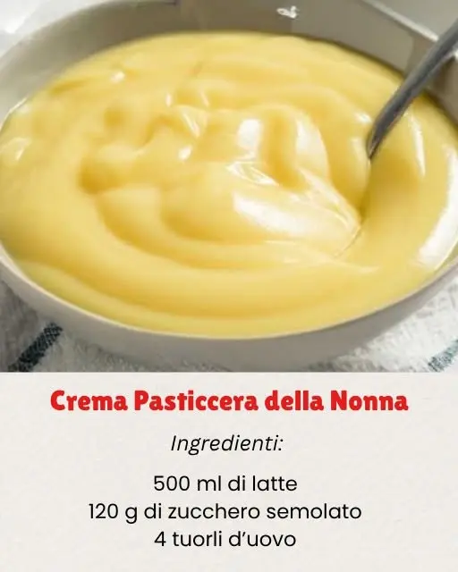 ricetta crema pasticcera della nonna