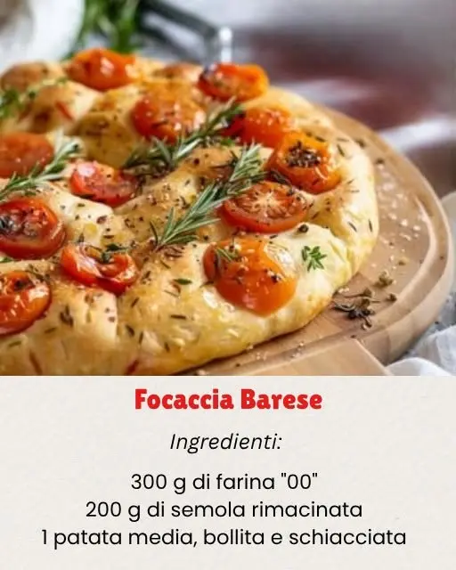 ricetta focaccia barese
