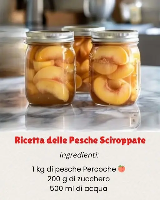 ricetta pesche sciroppate