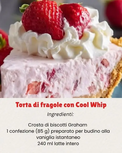 torta fredda alle fragole