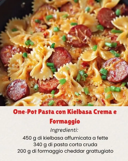 pasta cremosa kielbasa e formaggio