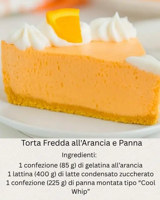 torta fredda arancia e panna