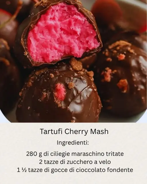 tartufi cioccolato e ciliegie