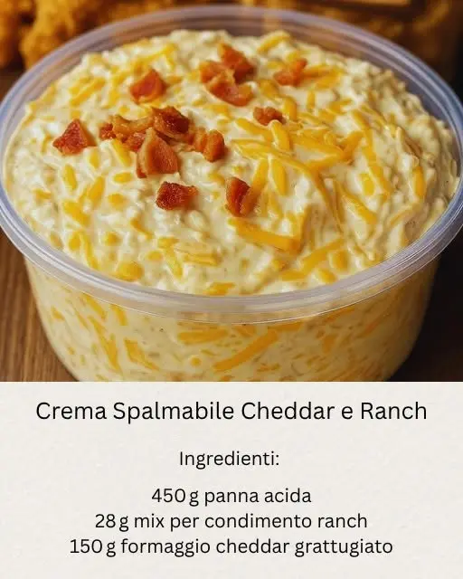 crema spalmabile cheddar e ranch