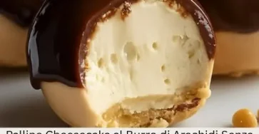 palline cheesecake burro arachidi