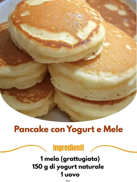 pancake mele e yogurt