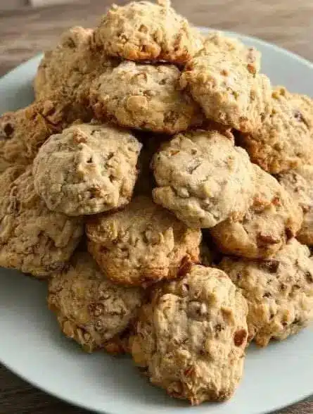 Biscotti d'avena serviti con una tazza di latte caldo