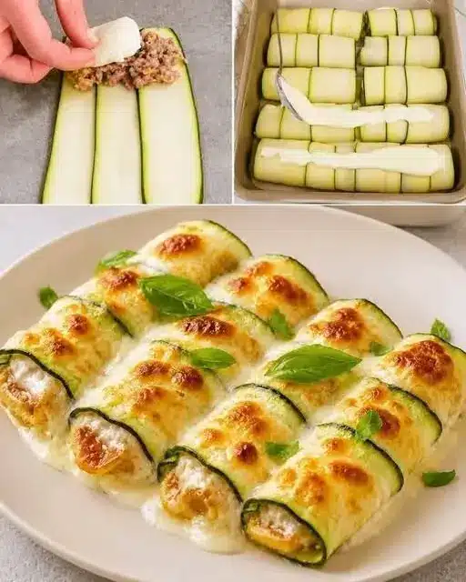 Porzione di cannelloni carne e mozzarella impiattata e filante