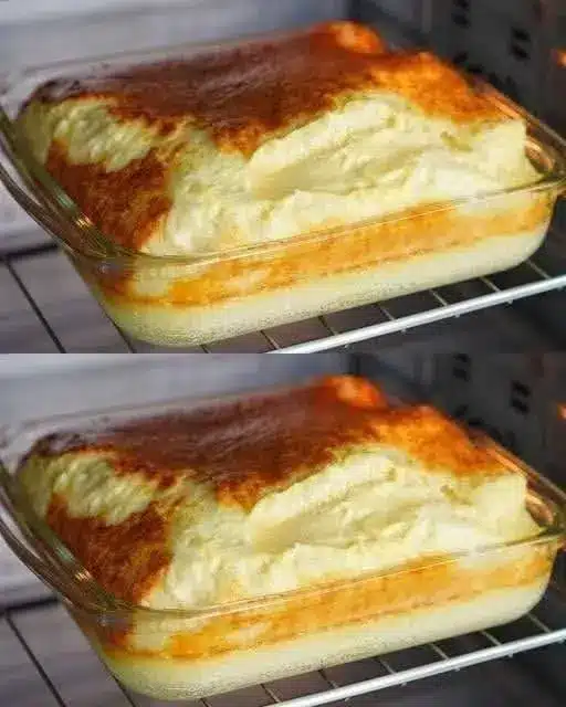 Fetta di cheesecake giapponese servita su un piatto con zucchero a velo