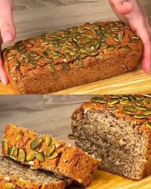 Fetta di pane integrale con semi servita con formaggio e verdure