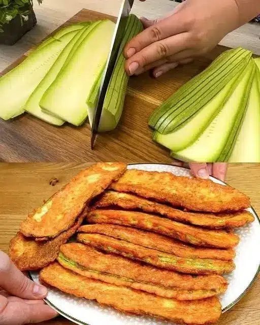 Piatto pronto di zucchine gratinate con crosta dorata servite come contorno